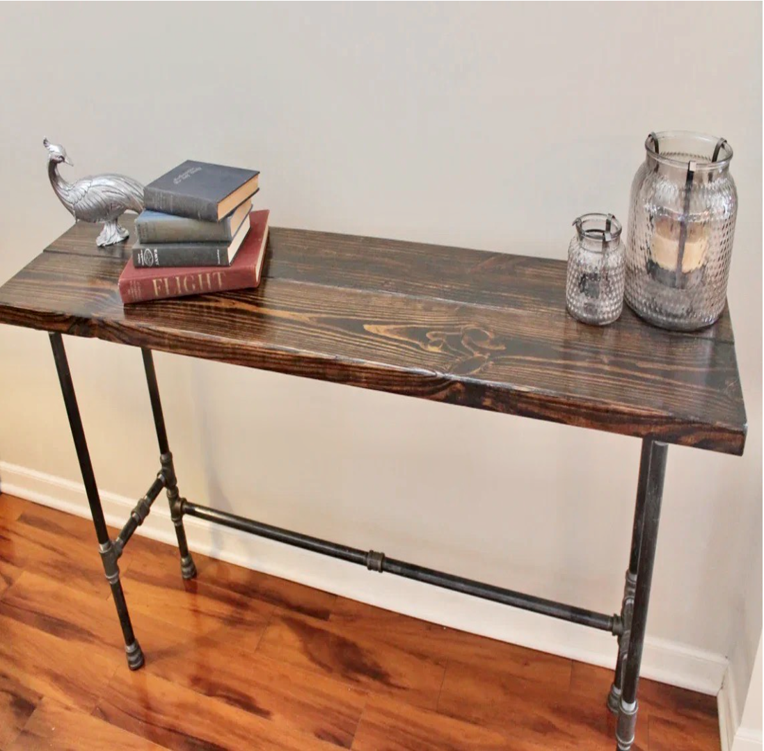 Custom Steel and Wood Bar Table