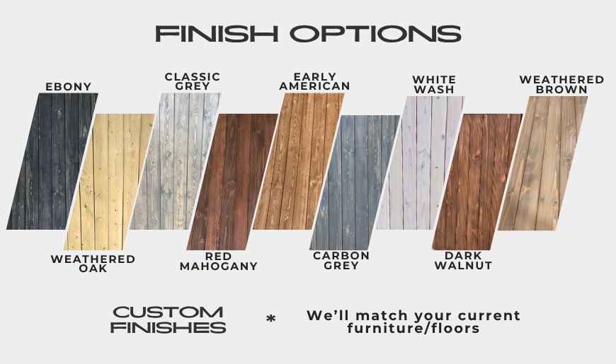 Steel and Pine Wood Weathered Coffee Table - Style 2 Legs