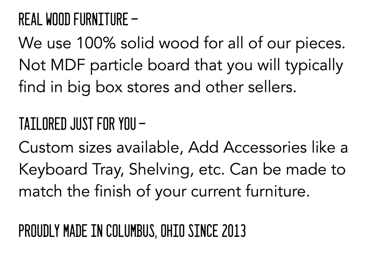 Steel and Wood Desk - Office Iron Pipe Desk with Monitor Shelf and Keyboard Tray - Shelf Height Options Listed in Description