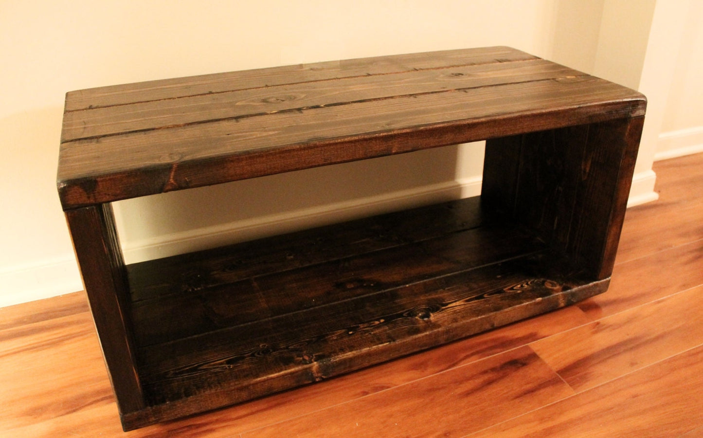 Modern Box Solid Wood Coffee Table - Fully Assembled