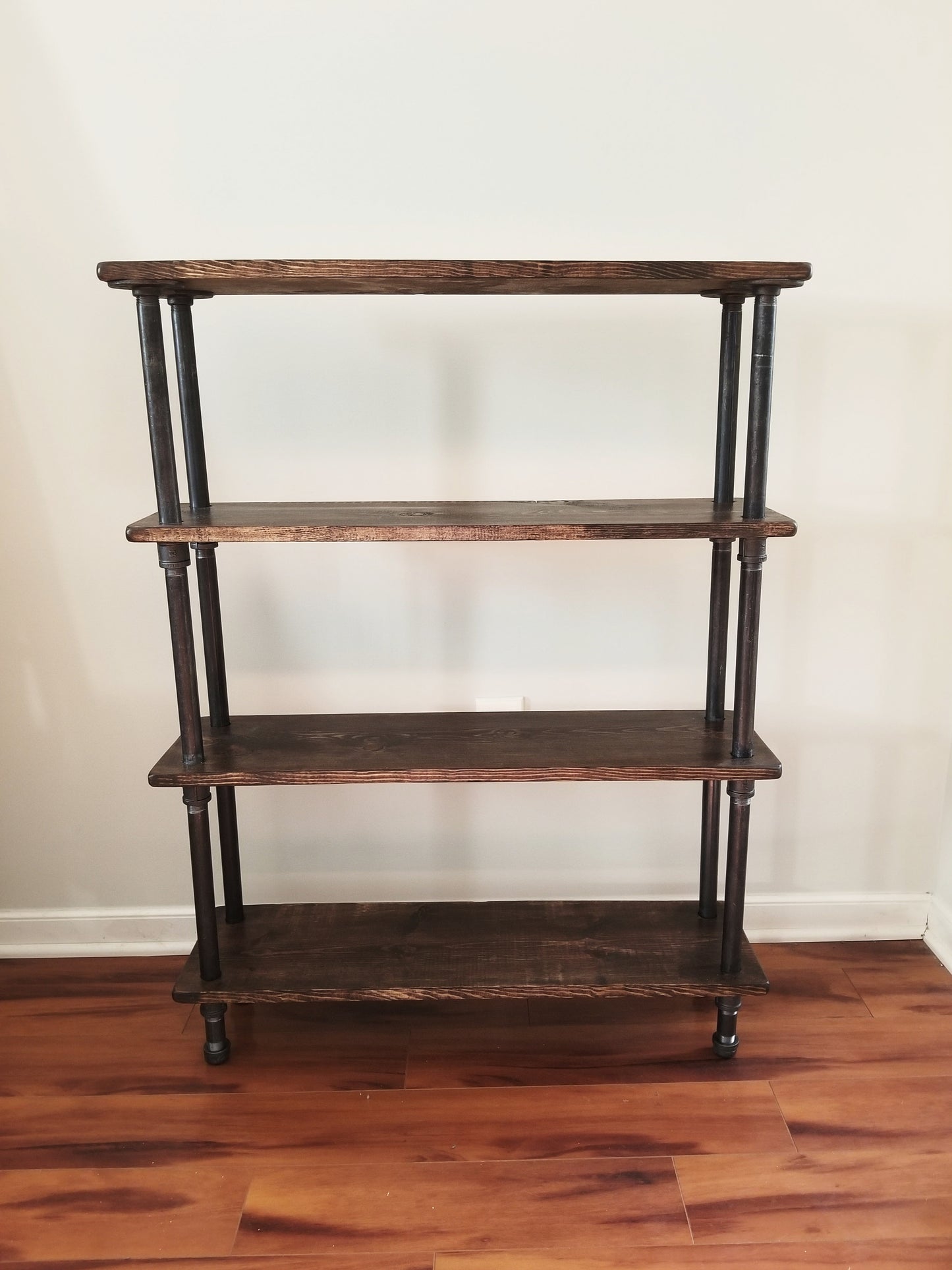 Steel and Wood Shelving Unit - Book Case - Wall Shelves