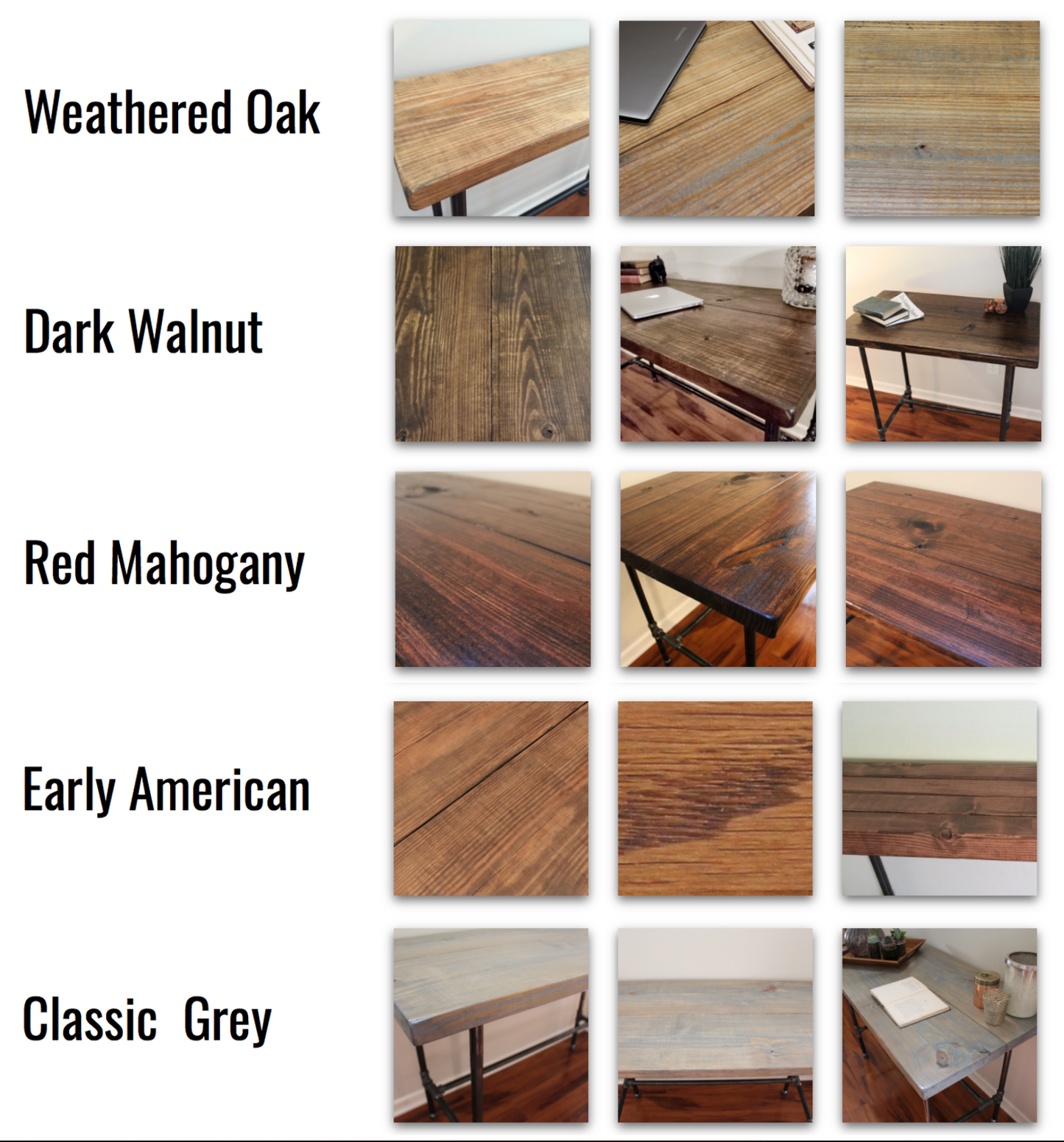 Steel and Pine Wood Weathered Coffee Table w/ Cross Shelf