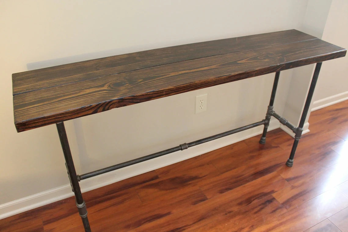 Custom Steel and Wood Bar Table