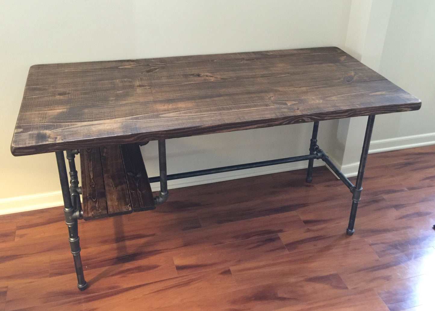 Steel and Wood Desk w/ Shelf Style 2