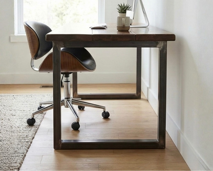 Steel and Wood Desk - Square Leg