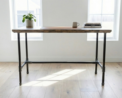 Steel and Wood Custom Edge Desk