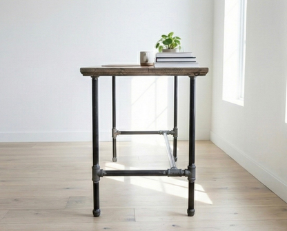 Steel and Wood Custom Edge Desk