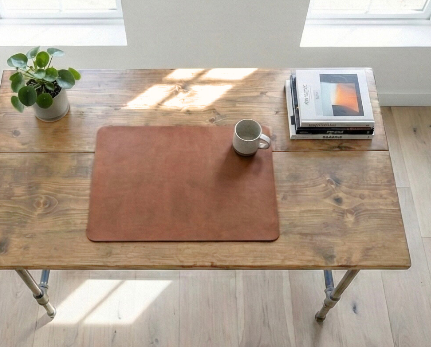 Steel and Wood Custom Edge Desk