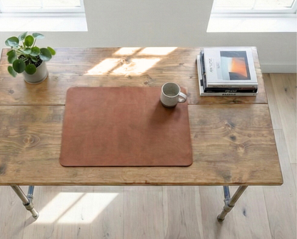 Steel and Wood Custom Edge Desk