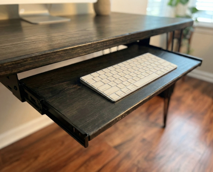 Steel and Wood Keyboard Tray -- Multiple Widths Available -- Adjustable Height