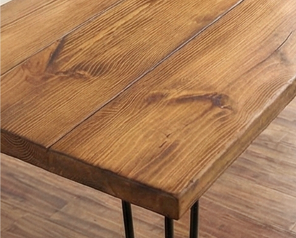 Steel and Wood Hairpin Desk