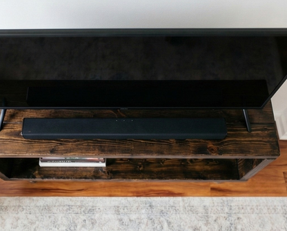 Steel and Pine Wood Media Table