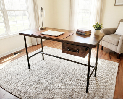 Steel and Wood Desk - With Drawer