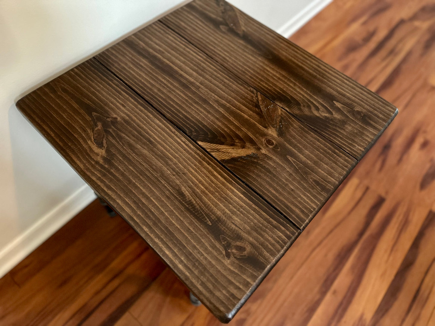 Steel and Pine Wood Side End Coffee Table with Shelf Style 2 --Etsy Pick Award