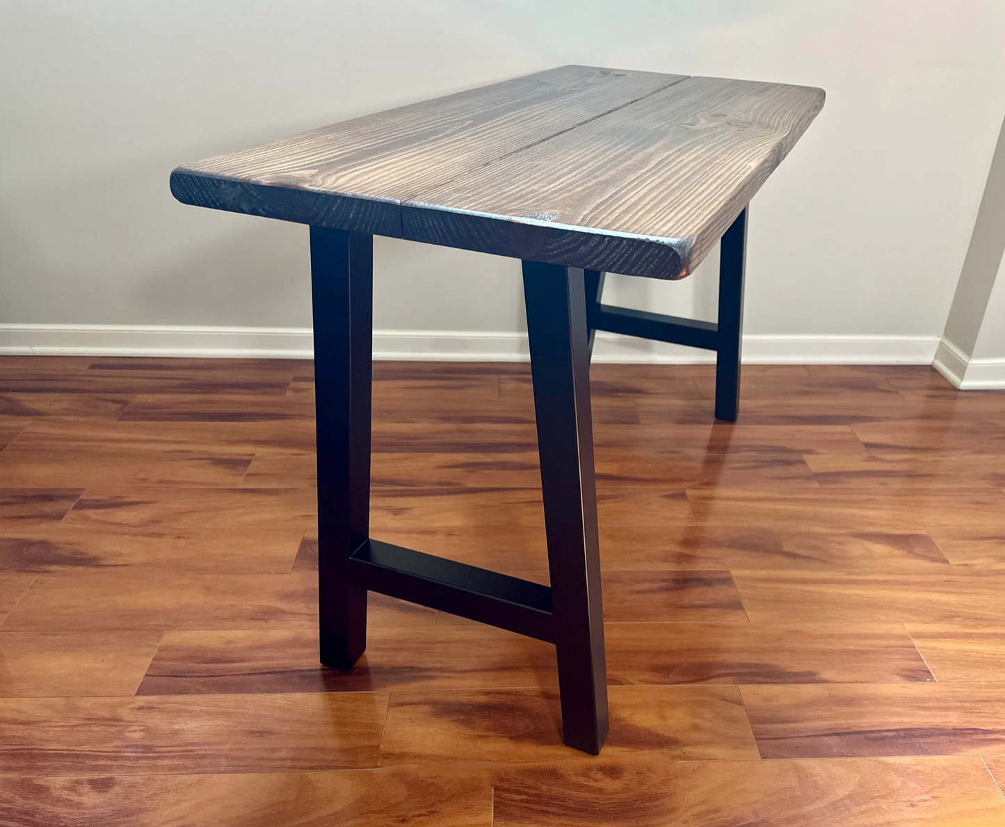 Steel and Wood Desk - Square Leg Style - Farmhouse Table - Home Office - Industrial Style