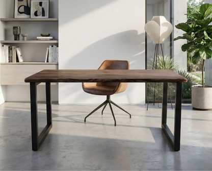 Steel and Wood Desk - Square Leg