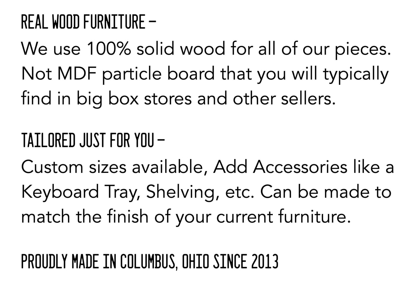 Custom Solid Wood Coffee Table