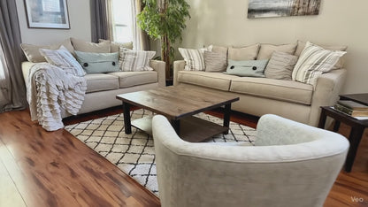 Steel and Wood Coffee Table - Square Steel