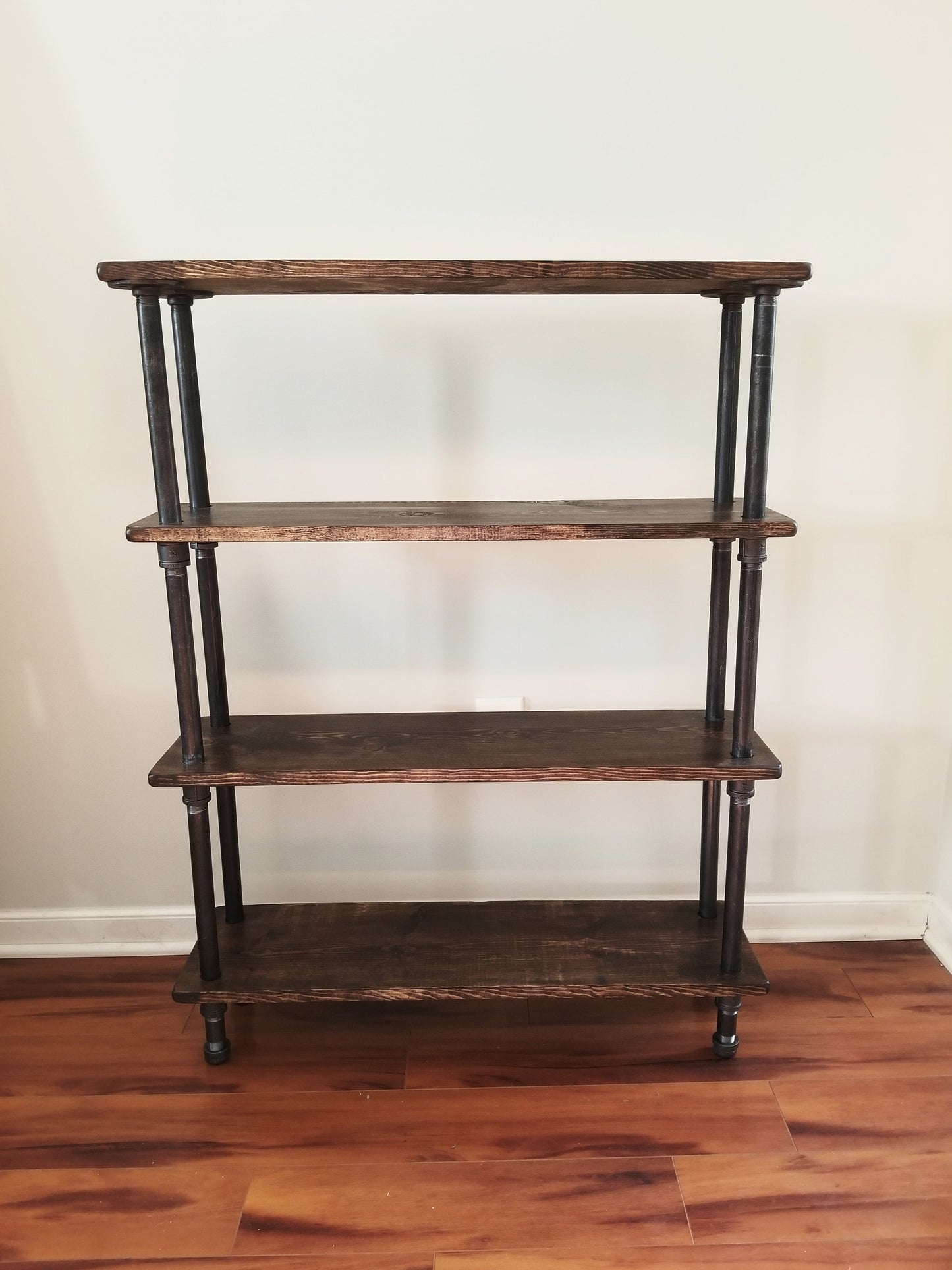 Steel and Wood Shelving Unit - Book Case - Wall Shelves - Multiple Shelf - Free Shipping