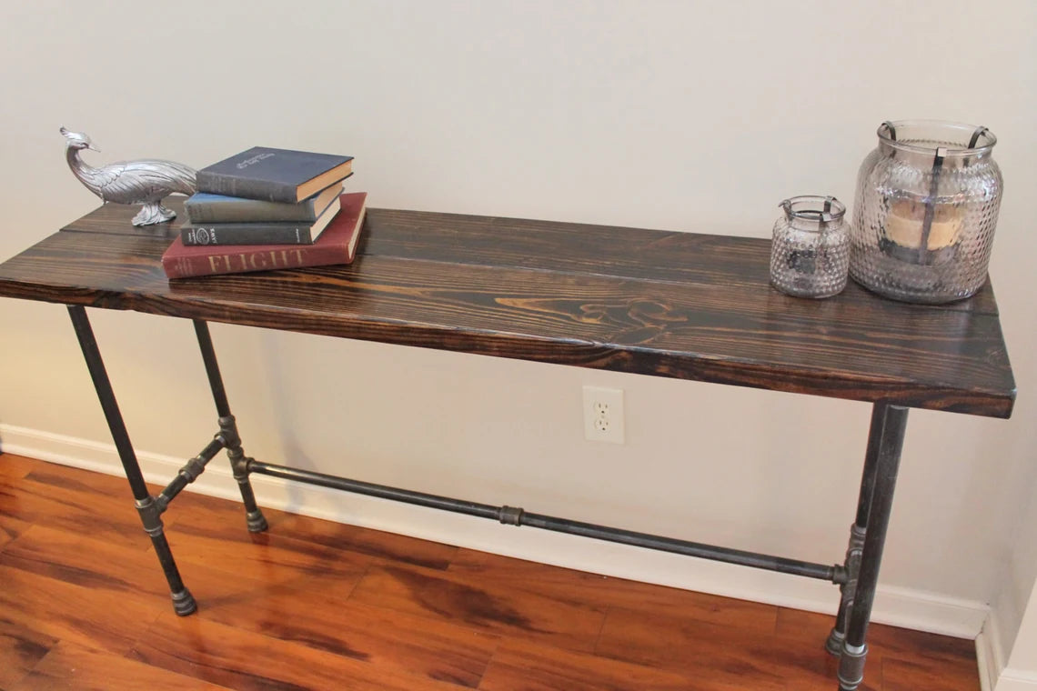 Custom Steel and Wood Bar Table