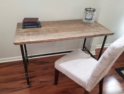 Steel and Wood Custom Edge Desk