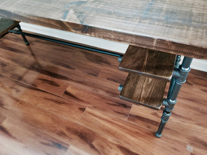 Steel and Wood Desk - 4 Desk Shelves