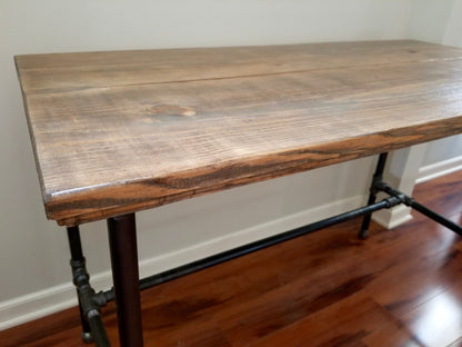 Steel and Wood Custom Edge Desk