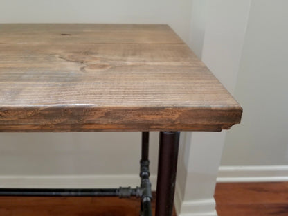 Steel and Wood Custom Edge Desk