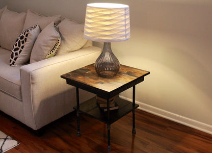 Steel and Wood Side Table - Free Shipping