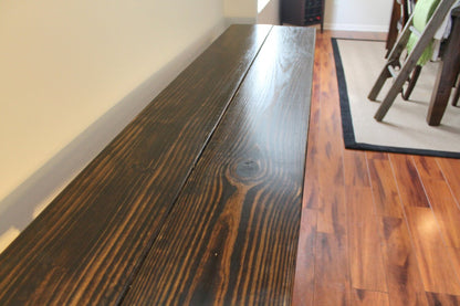 Steel and Pine Wood Long Console / Bar Table